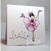 TINY TOWNIE GARDEN GIRL ORCHID RUBBER STAMP